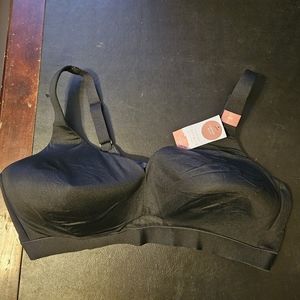 Lane Bryant Cacique Lightly Lined No-Wire Bra Black 44C